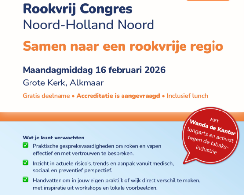 Rookvrij Congres Noord-Holland Noord